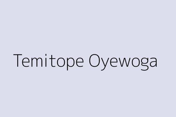 Temitope Oyewoga